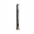 Stainless Steel EV Charger Mounting Post - Angled View of Freestanding Charging Pole