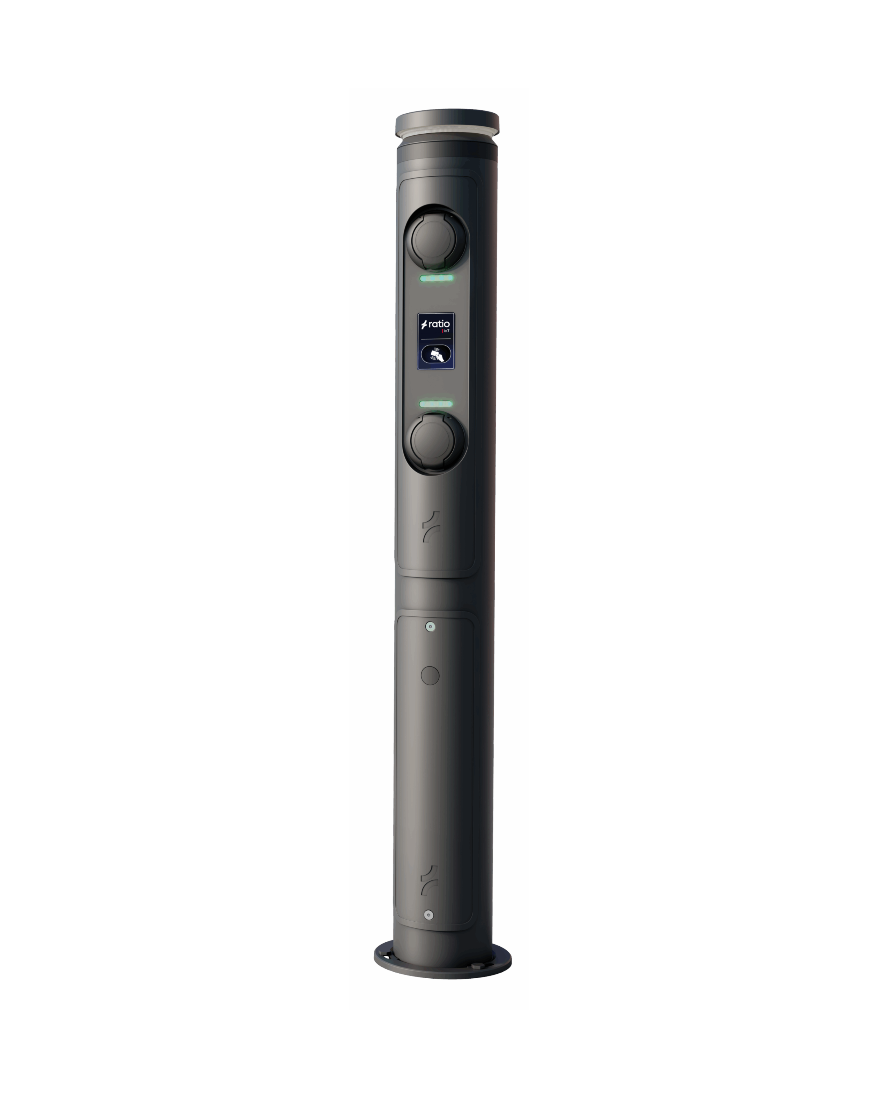 Ratio io7 | Commercial EV Charging Post | 7.4kW / 22kW | Smart Lighting