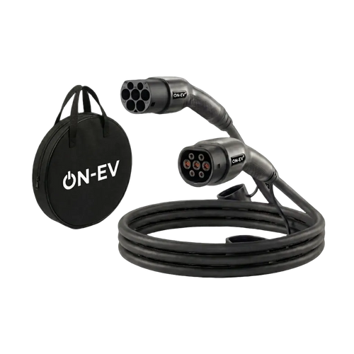 ON-EV Type 2 to Type 2 EV Charging Cable, Black, 32A 7.4kW - No Tag