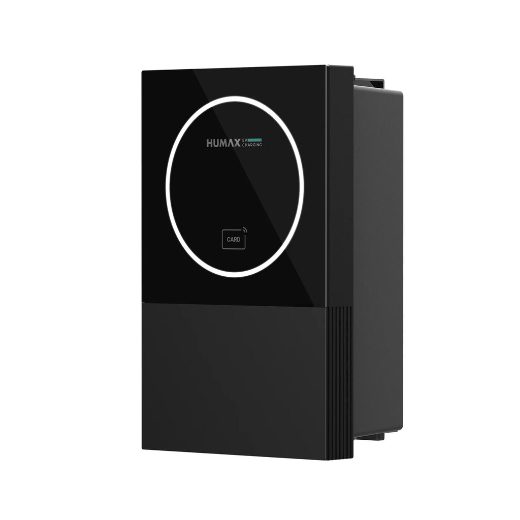 Buy the Humax smart home electric car charger with tethered cable from ON-EV.