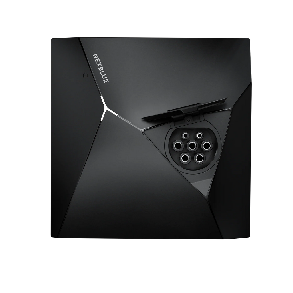 Buy the black NexBlue Point smart home electric vehicle charging point from ON-EV.