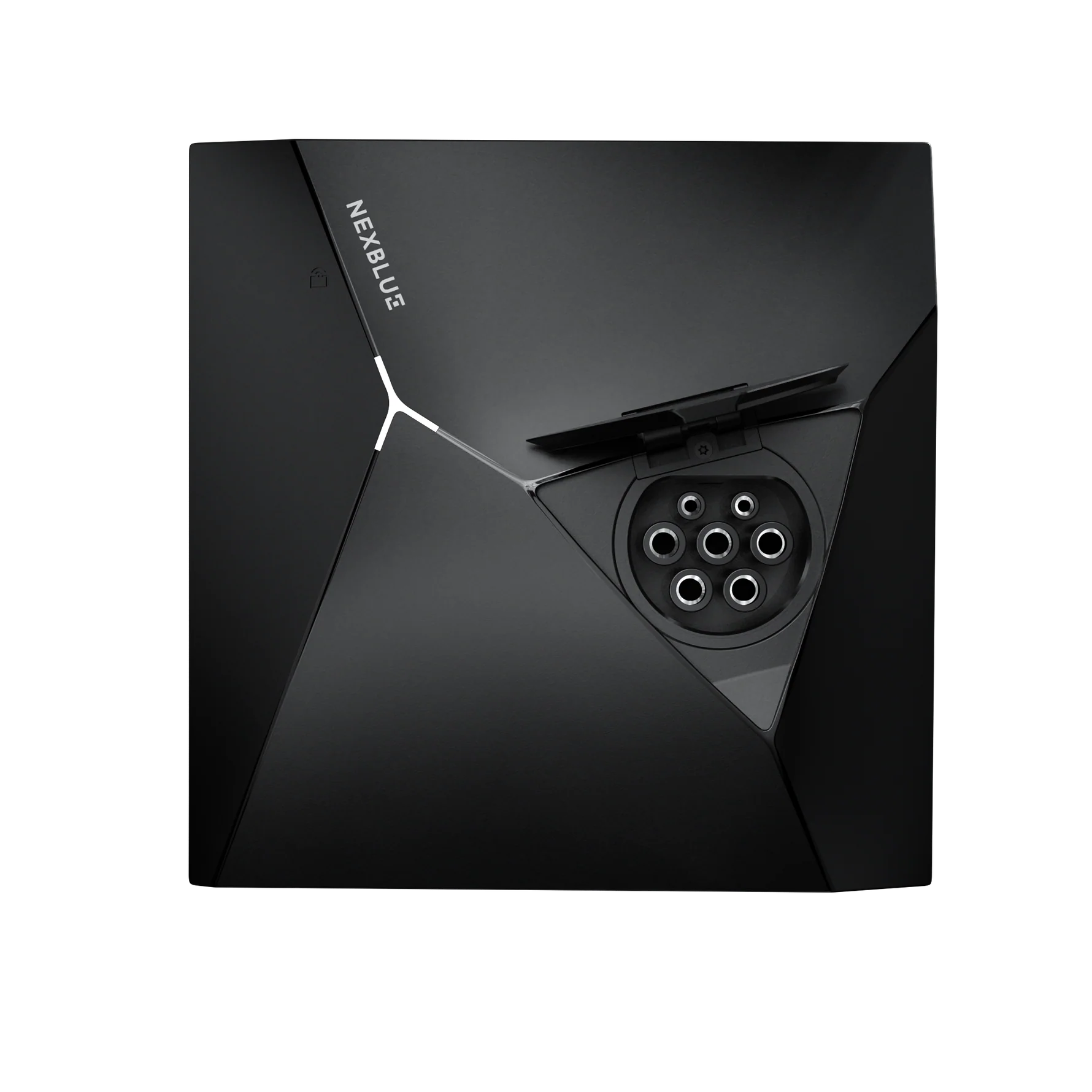 Buy the black NexBlue Point smart home electric vehicle charging point from ON-EV.