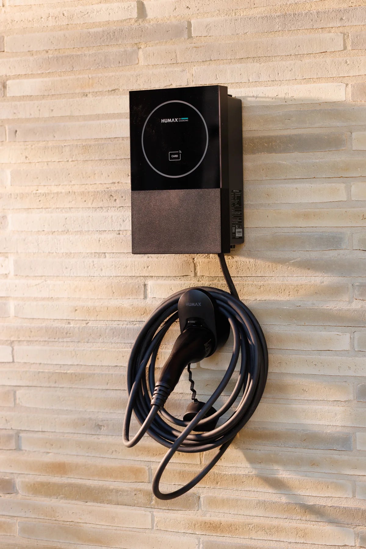 Buy your reliable Humax tethered EV home charger from ON-EV and get a custom installation price.
