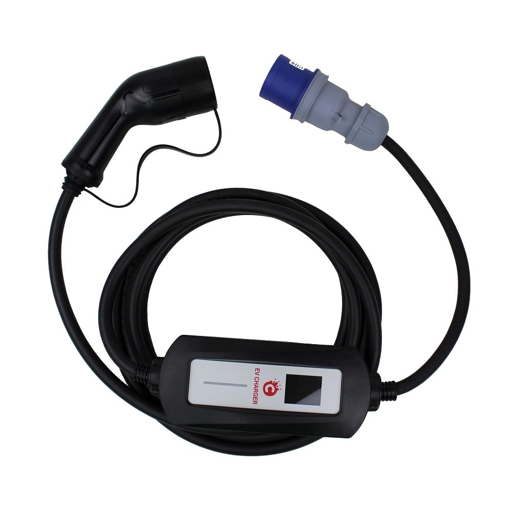 Loady 7.4kW portable EV charger with single-phase CEE plug