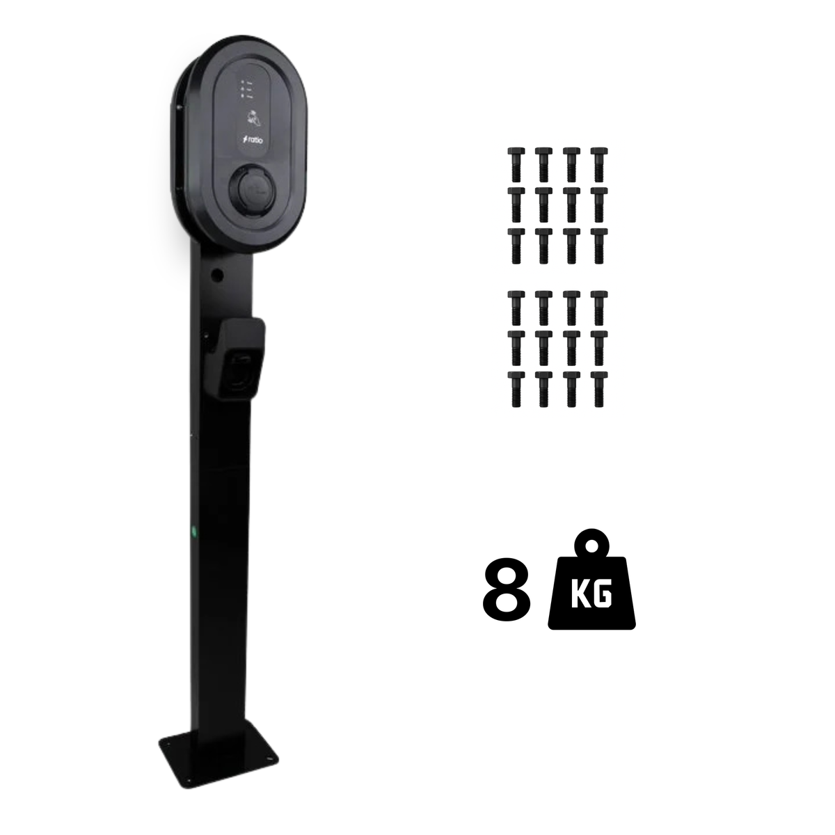 Loady matt black mounting pole for Ratio - view 6