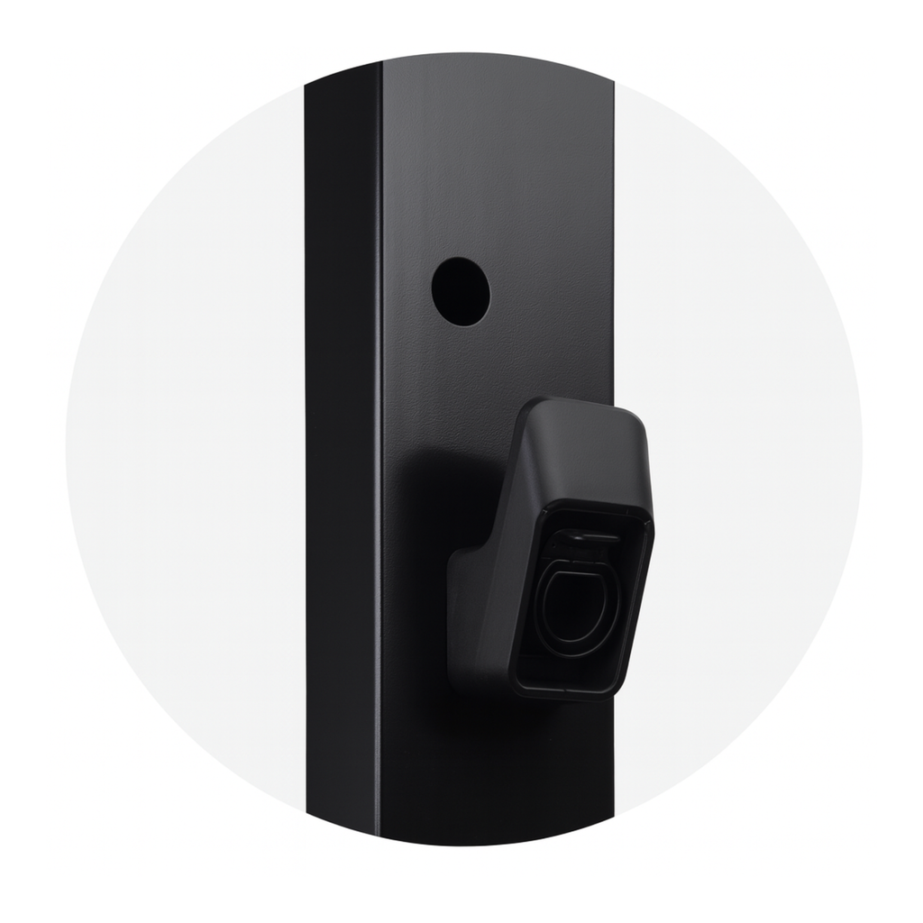 Loady matt black mounting pole for Easee - view 3