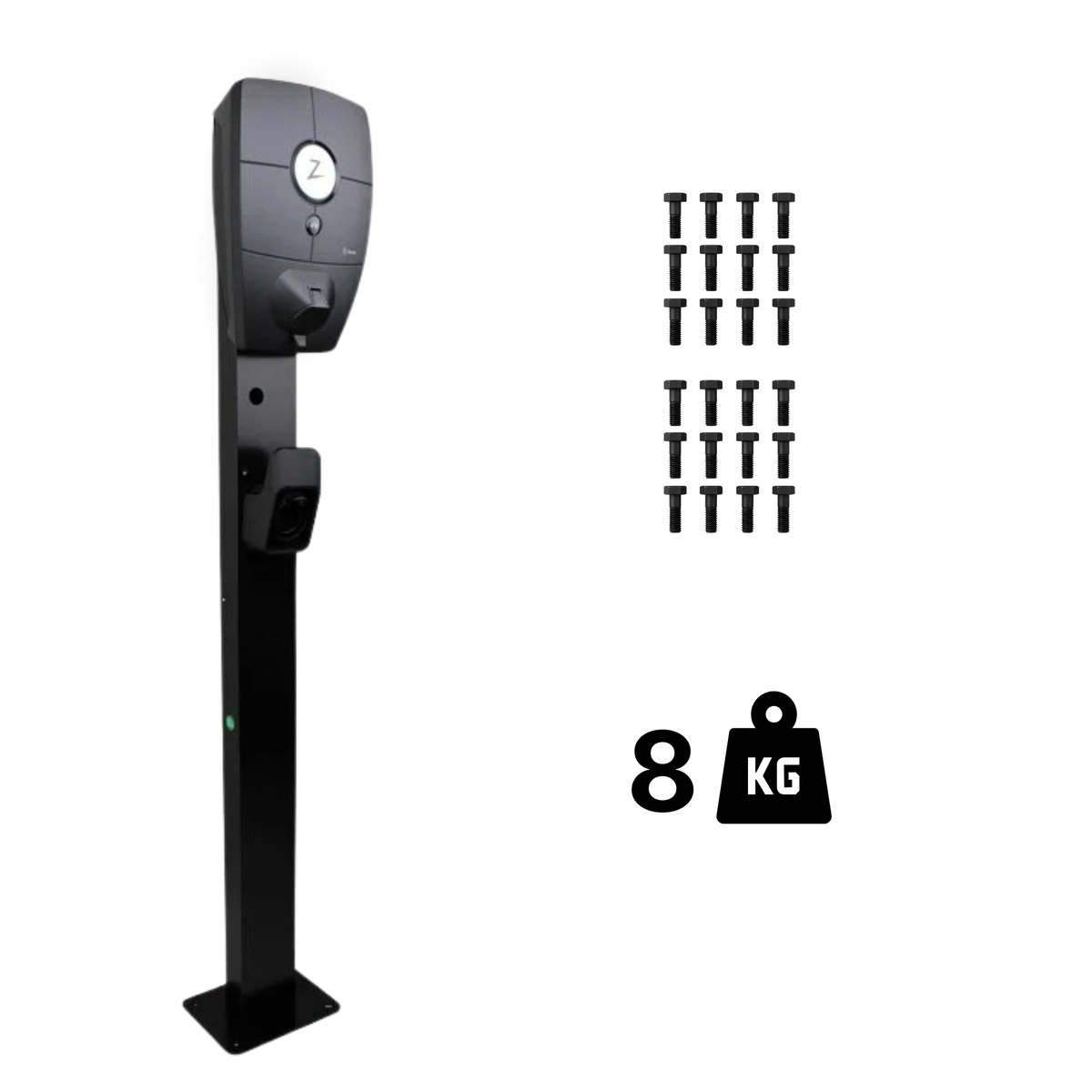 Loady matt black mounting pole for Zaptec Pro - view 6