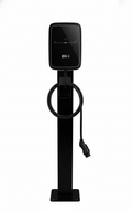 Loady matt black mounting pole for Volkswagen Elli