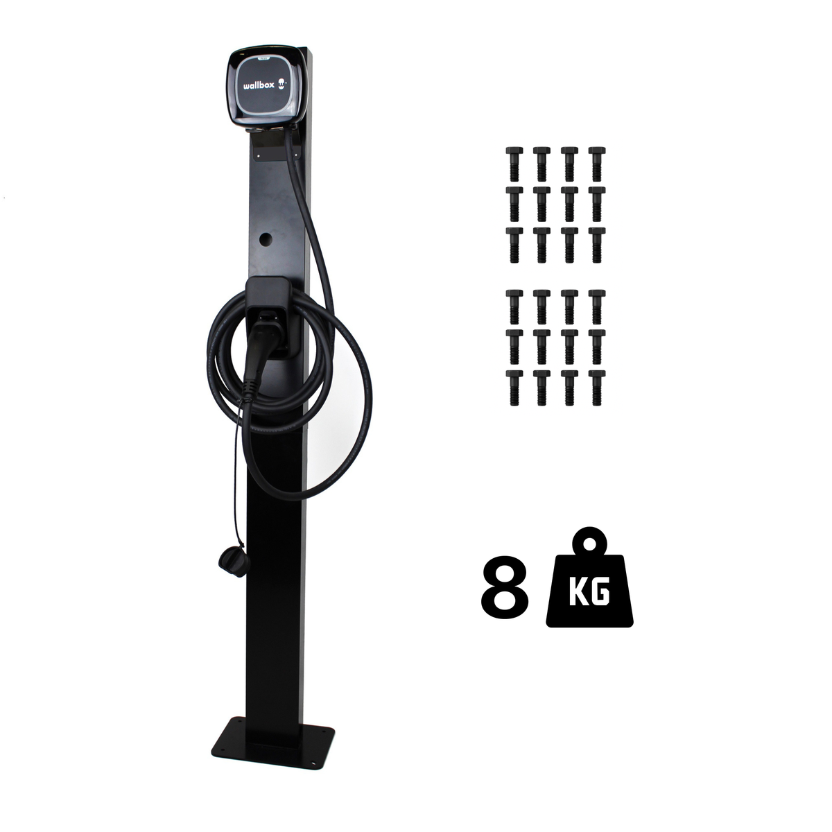 Loady matt black mounting pole for Wallbox Pulsar Plus - view 6