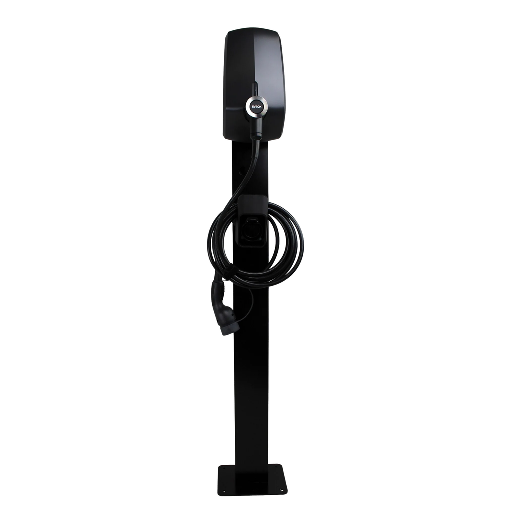 Loady matt black mounting pole for EVBox Elvi