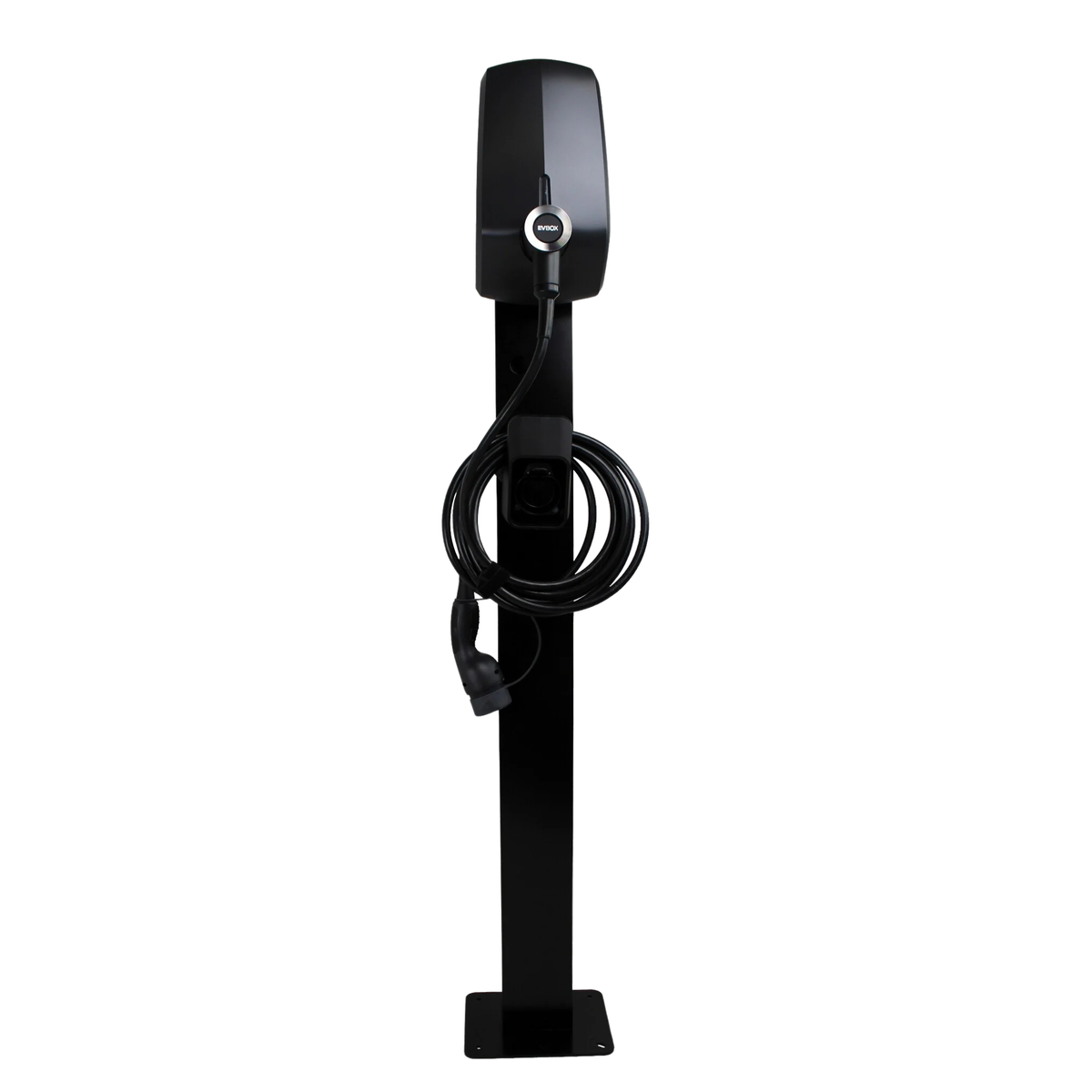 Loady matt black mounting pole for EVBox Elvi
