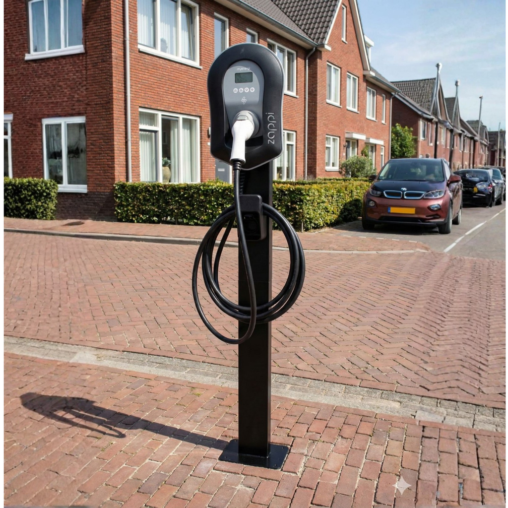 Loady matt black mounting pole for Myenergi Zappi V2.1 - view 2