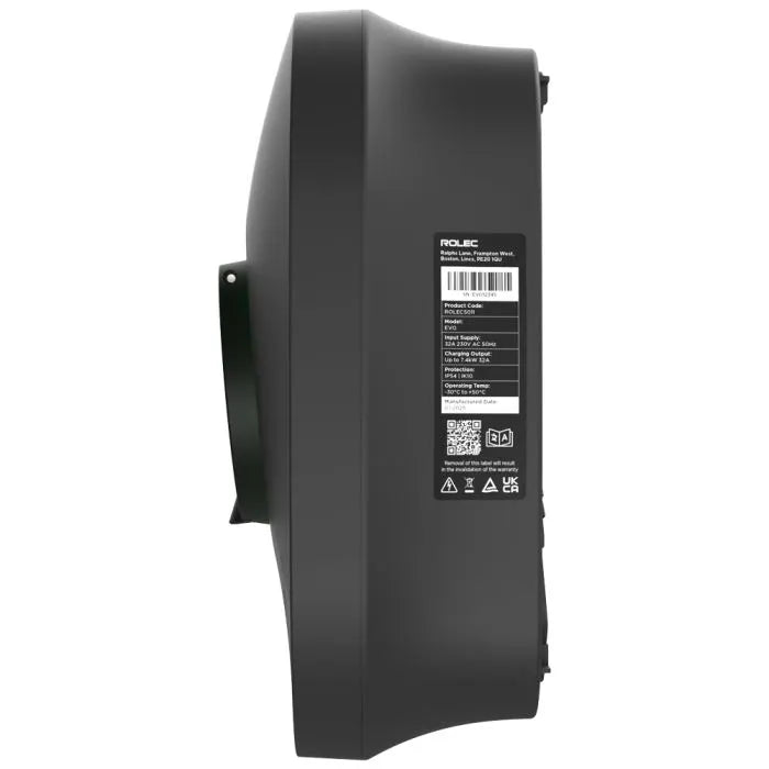 Shop the OZEV approved Rolec EVO 7kW smart home charger at ON-EV.