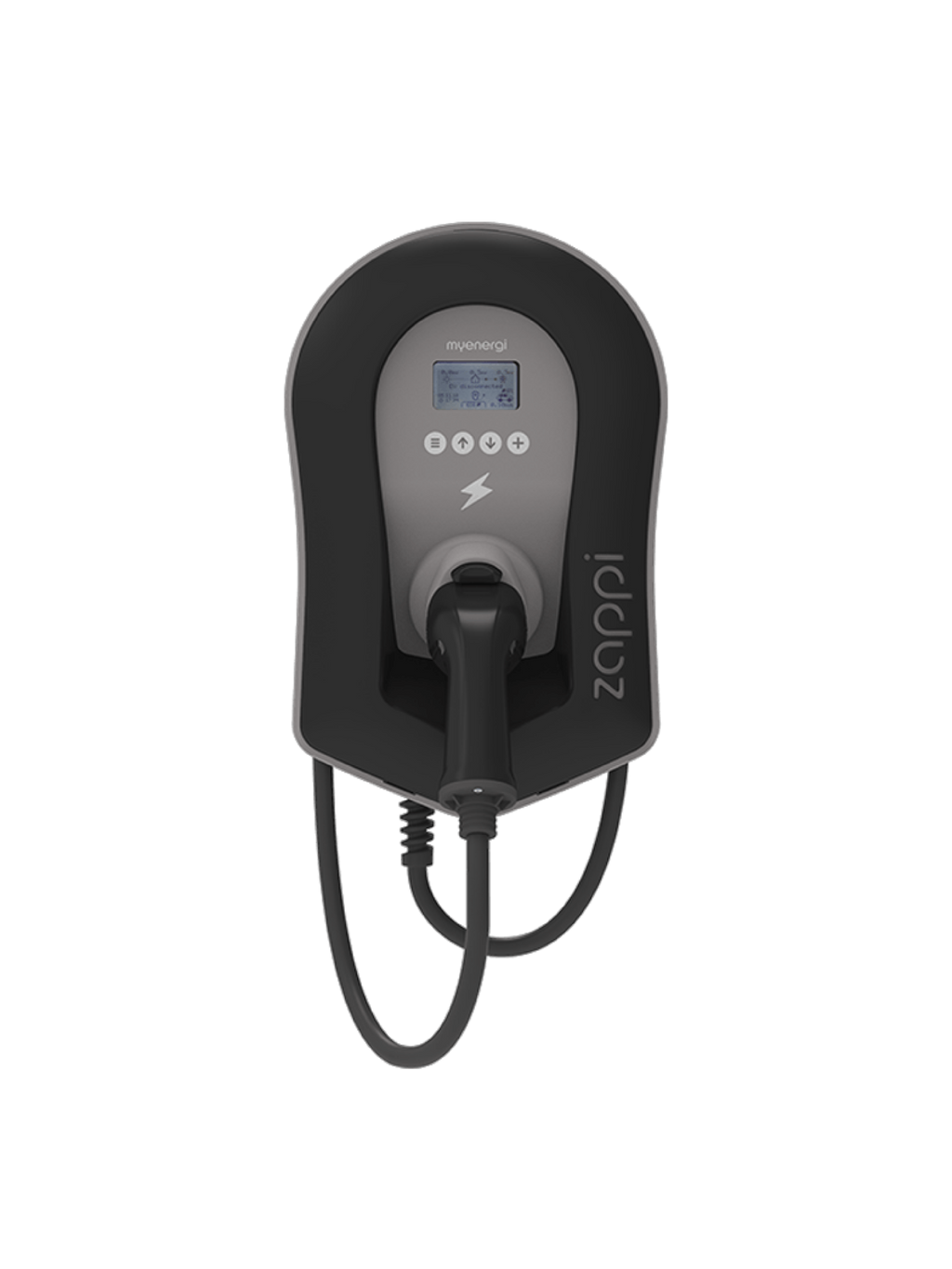Shop the black Myenergi Zappi V2 tethered solar EV charger at ON-EV and view our installation prices.
