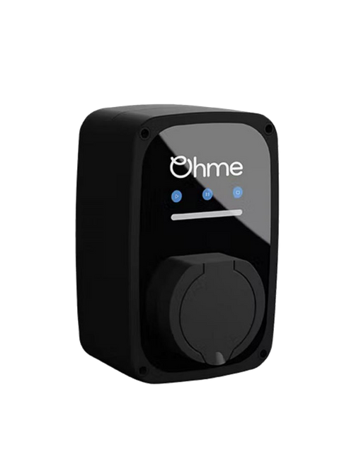Shop the compact black Ohme ePod untethered EV charger at ON-EV and view our installation prices.