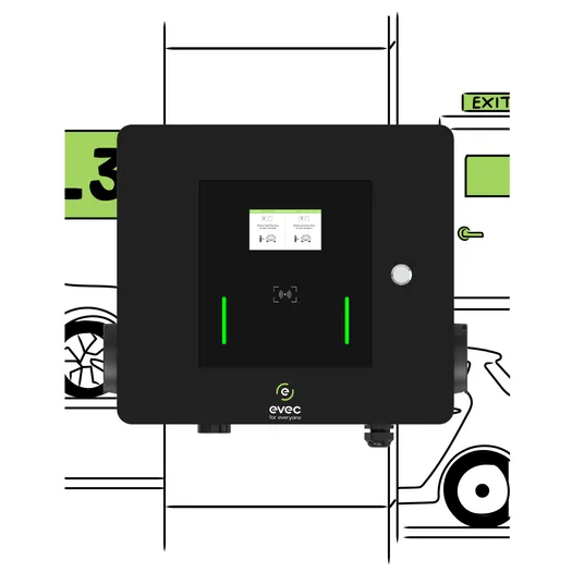 Evec VecSPRINT Wall | Dual Socket | 7.4kW or 22kW